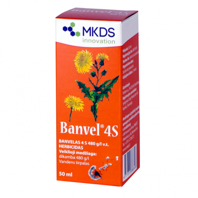 Banvel 4S 50 ml herbicidas vejoms Banvel 4S 50 ml herbicidas vejoms