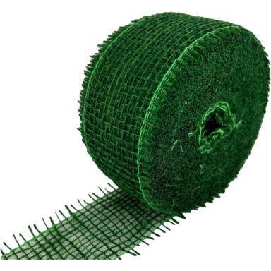 Džiuto juosta 5cm x 25m tamsiai žalia