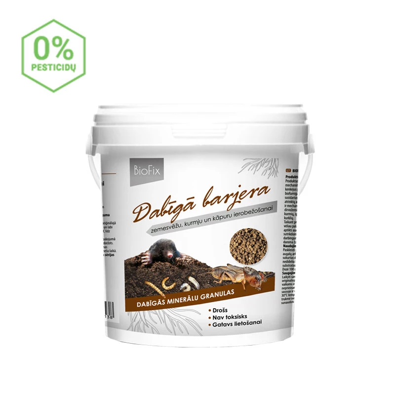Granulės nuo kurmių, kurklių, vikšrų BIOFIX Stopper 1 kg Granulės nuo kurmių, kurklių, vikšrų BIOFIX Stopper 1 kg