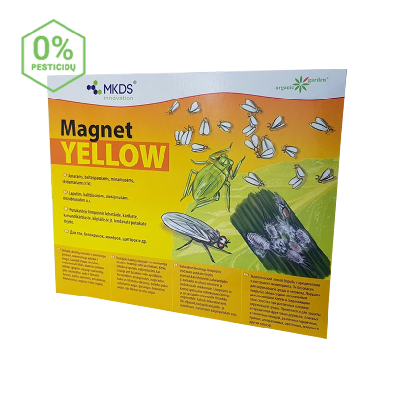 Magnet Yellow - baltasparnių, amarų gaudyklė 20*25 Magnet Yellow - baltasparnių, amarų gaudyklė 20*25