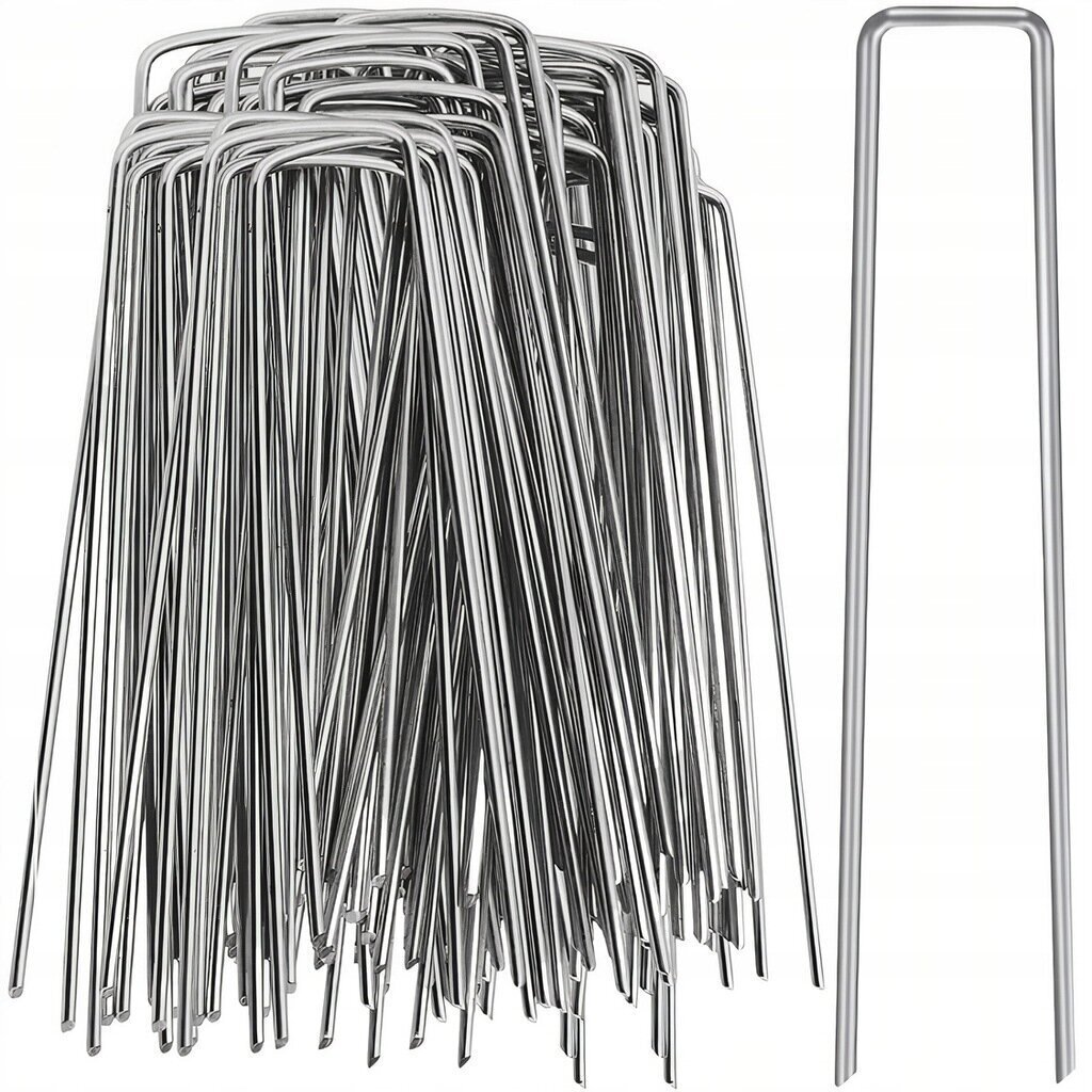 Smeigė metalinė U 20 cm 100 vnt Smeigė metalinė U 20 cm 100 vnt