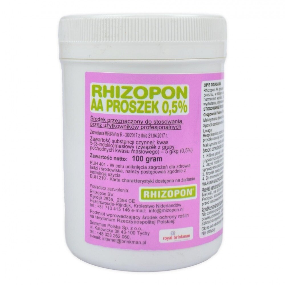 Priemonė įsišaknydinimui Rhizopon Rhizopon Aa 0,5% 100g Priemonė įsišaknydinimui Rhizopon Rhizopon Aa 0,5% 100g