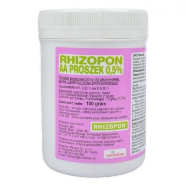 Priemonė įsišaknydinimui Rhizopon Rhizopon Aa 0,5% 100g