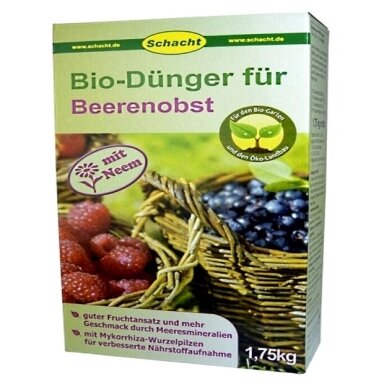Trąšos Bio-Organinės uogoms su Mikorize ir Neem’u 1,75 kg