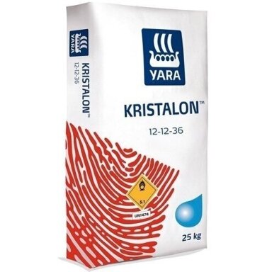 Trąšos tirpios YaraTera KRISTALON 12-12-36 RED 25 kg