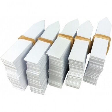 Žymeklis plastikinis PVC 13x60mm 100 vnt. (baltas) Žymeklis plastikinis PVC 13x60mm 100 vnt. (baltas)